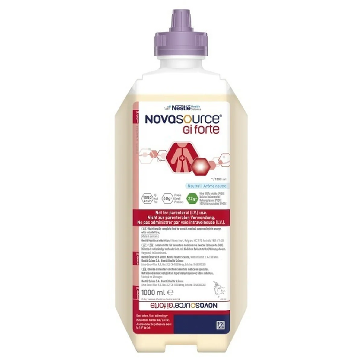 NOV12370717__CT.jpg Nestle Novasource GI Forte SmartFlex - Neutral 1000mL RTH Bottle - Image 1