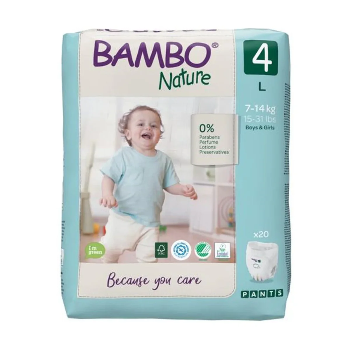 bambo-nature-bambo-nature-pants-4-size-large-7-14kg-31689422274643 Bambo Nature Pull Up Pants Size 4 Large (7-14kg) - Image 1