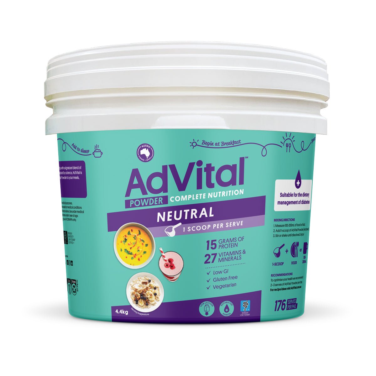 AdVital_Nutritionally_Complete_Pail_4.4kg.jpg Flavour Creations Advital 4.4kg - Image 1