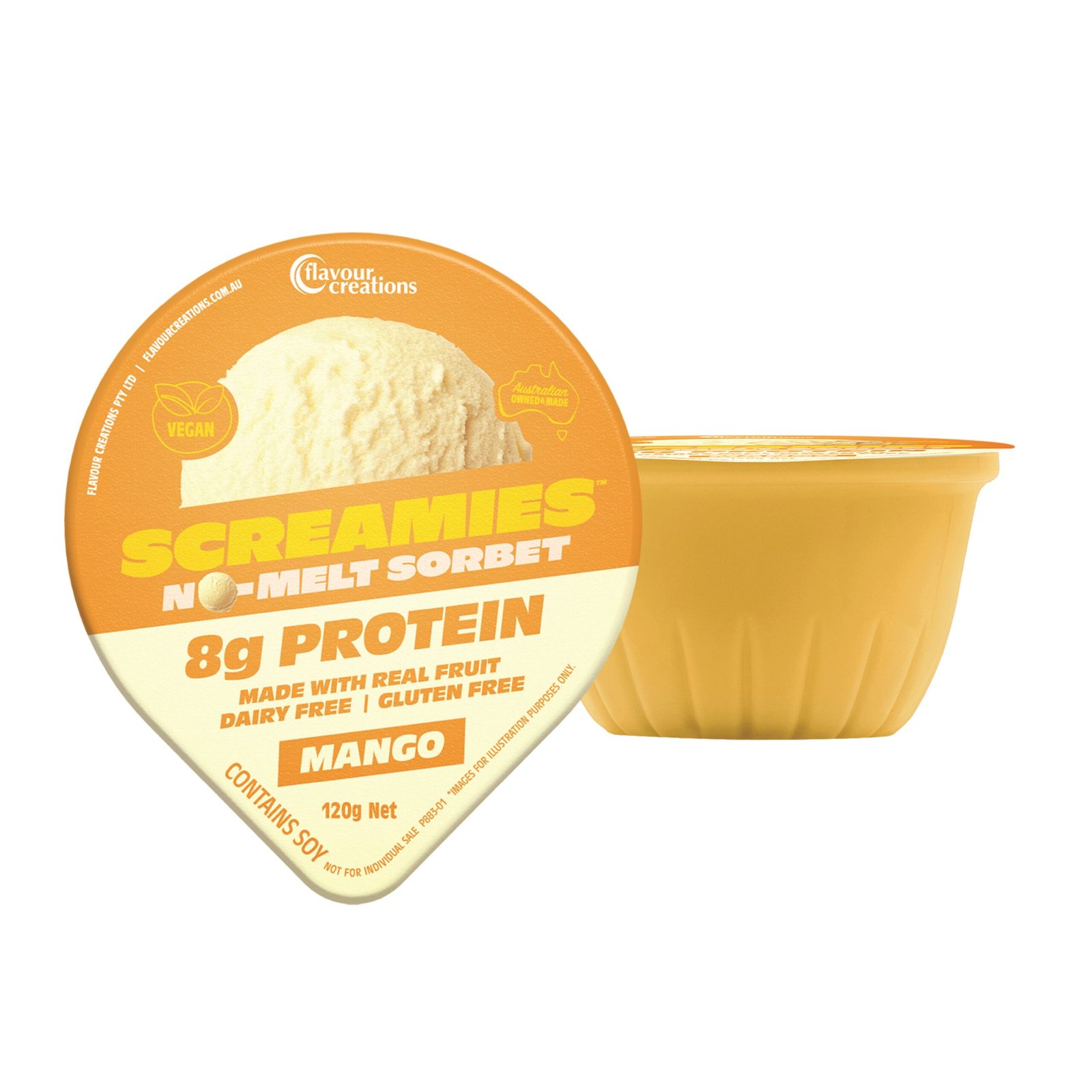 SCREAMIESMangoSorbetNo-MeltSorbet2.jpg Flavour Creations Screamies No-Melt Sorbet Mango - Image 1