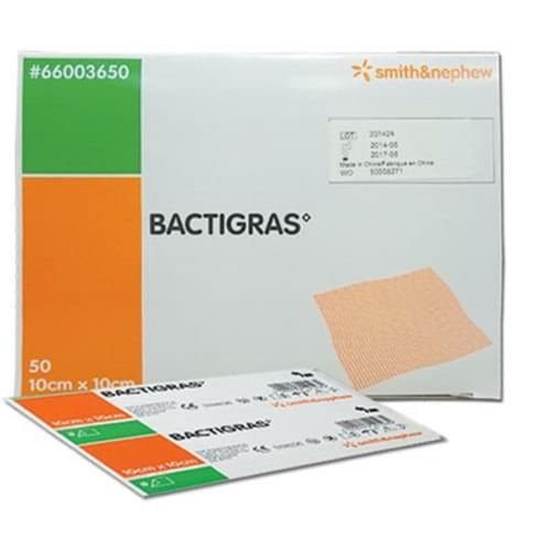 SMN66003650_L_1.jpg Smith+Nephew BACTIGRAS 10x10cm (50) - Image 1