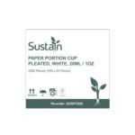 Sustain Paper Portion Cup Pleated White 28ml - Image 4