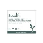 Sustain Paper Portion Cup Pleated White 35mL - Image 4