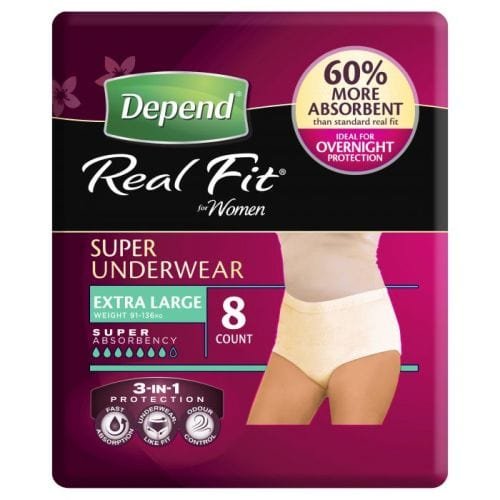 depend-depend-real-fit-for-women-super-x-large-carton-of-32-kim19647-ct-31689480732755.jpg Depend Real Fit for Women Super - Image 1