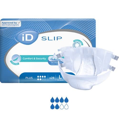iD-Slip-PLUS-500x500-L.jpg Ontex iD Slip Plus L (115-155cm) 2350ml - Image 1
