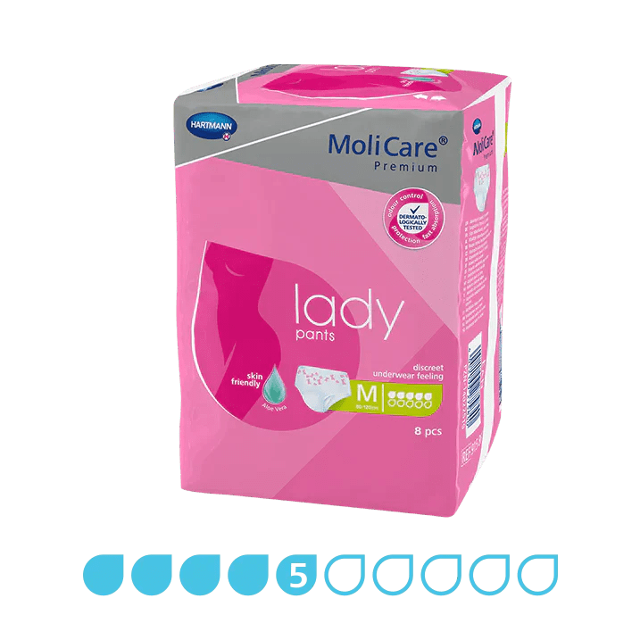 molicare-molicare-premium-lady-pants-5-drops-medium-packet-of-8-har915867-pk-34443927781459.png Molicare Premium Lady Pants 5 Drops Medium - Image 1