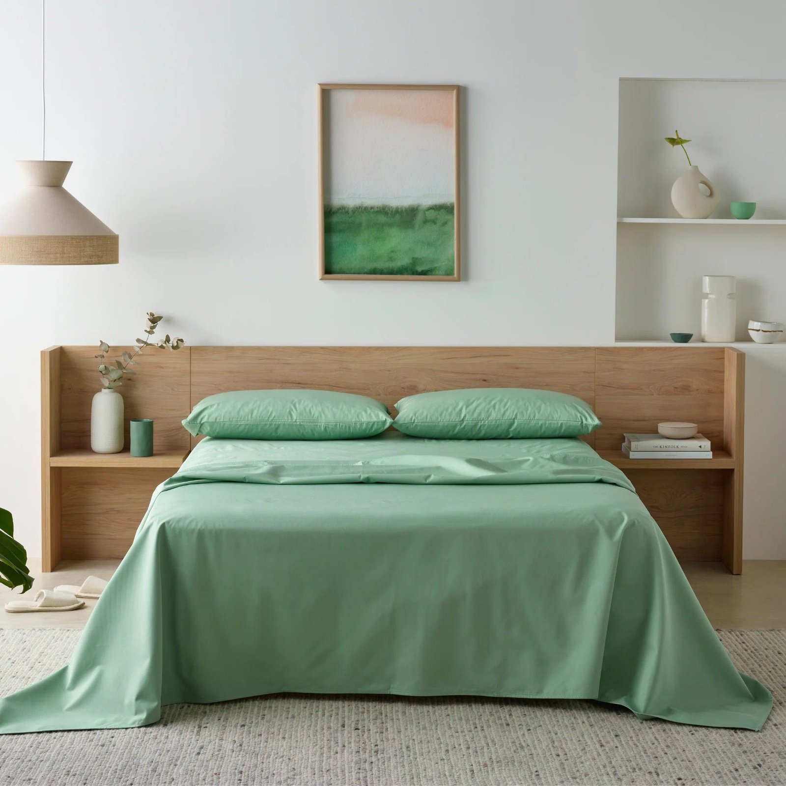 staydry-staydry-waterproof-bamboo-fitted-sheet-green-single-staydry-waterproof-bamboo-fitted-sheet-crystaywpfsgrsb-ea-59436480299372.jpg Staydry Waterproof Bamboo Fitted Sheet - Image 1